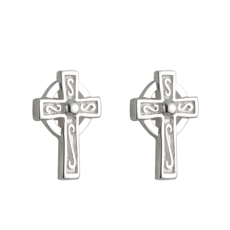 Solvar | Sterling Silver Children's Cross Stud Earrings