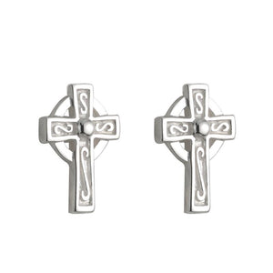 Solvar | Sterling Silver Children's Cross Stud Earrings