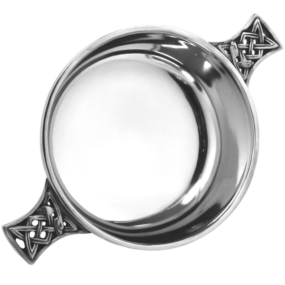 Quaich with Glass Bottom and Brass Celtic Band | The Scottish Company