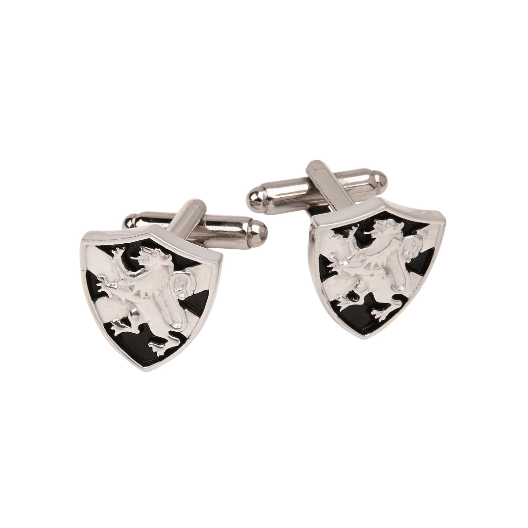 Lion Rampant and Saltire Shield Cufflinks | The Scottish COmpan