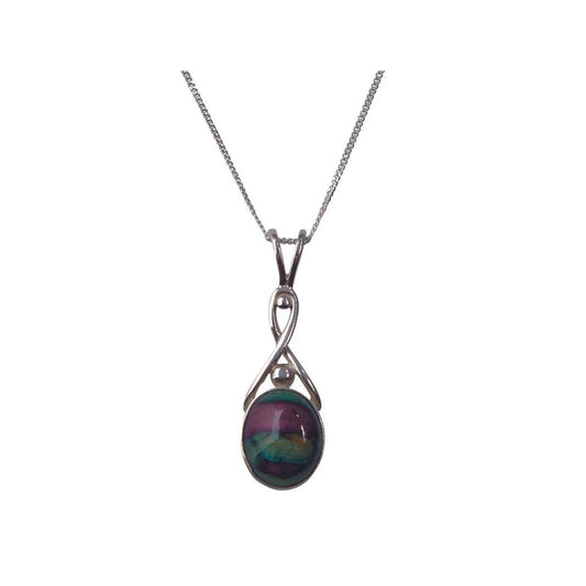 Heathergems Oval Twist Silver Pendant | The Scottish Company