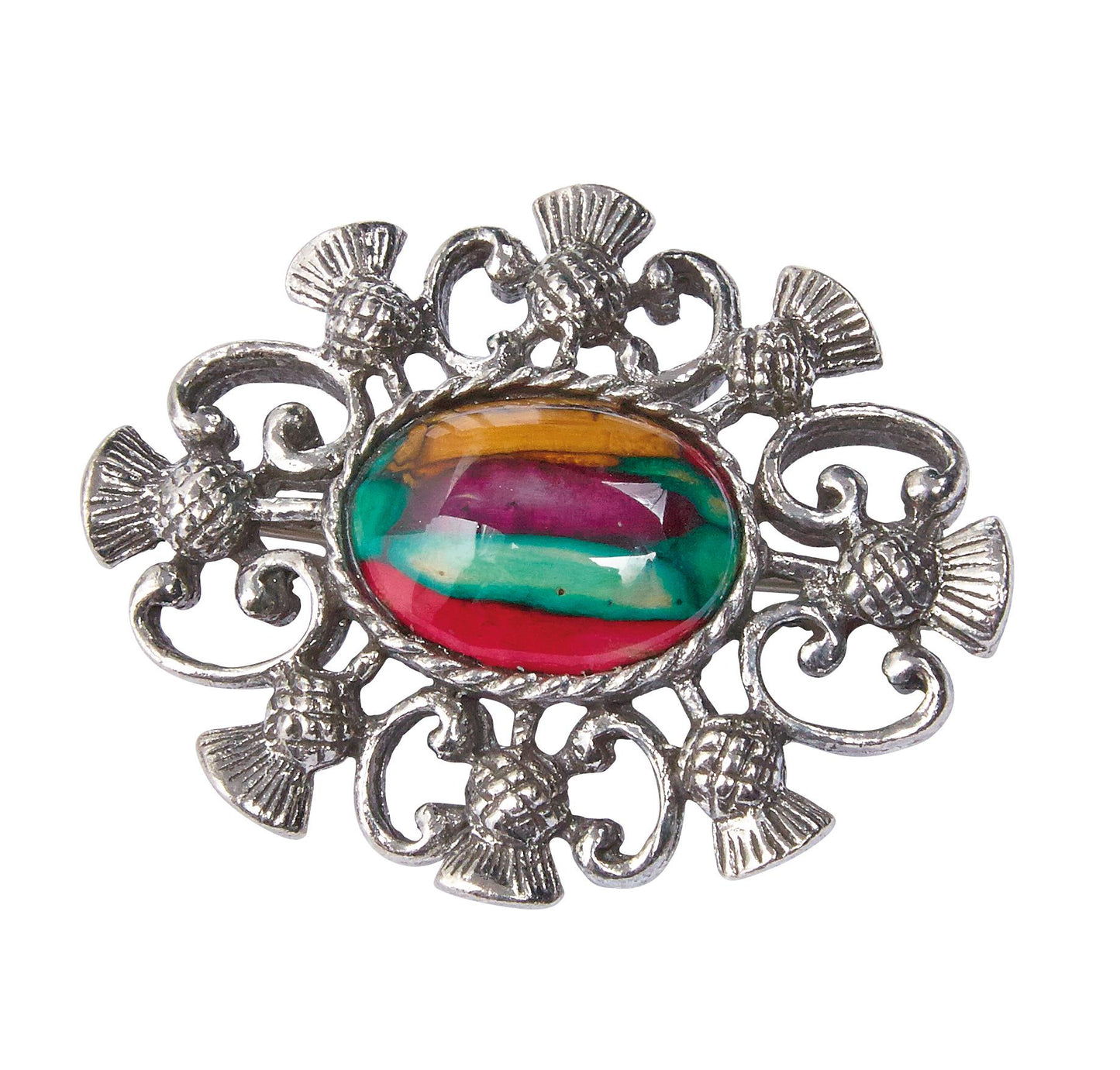 Alyth Thistle Heathergem Brooch | The Scottish Company | Toronto