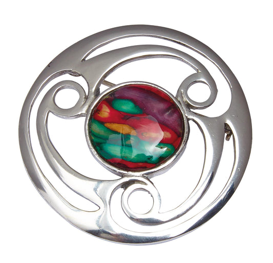 Celtic Triskele Heathergem Brooch | The Scottish Company | Toronto