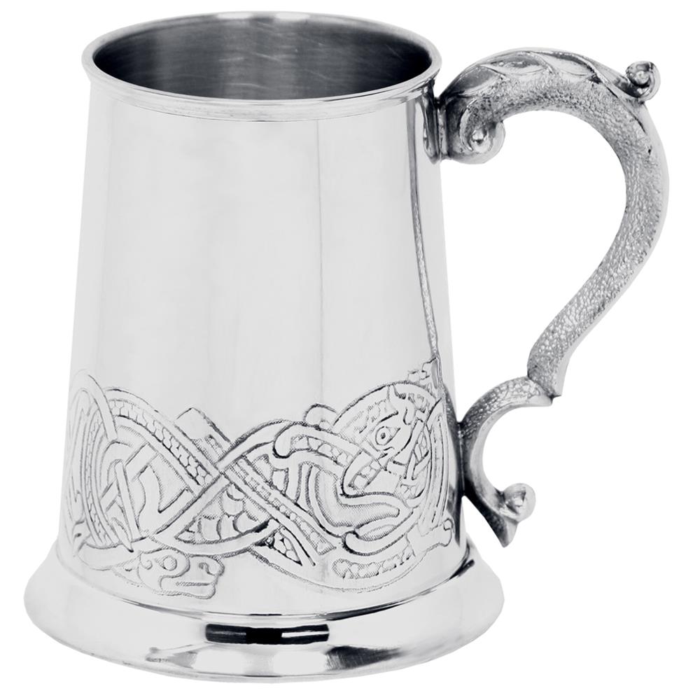 Tankard | Celtic Engraved Pewter