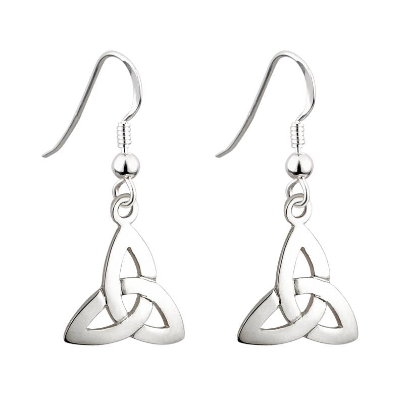 Solvar | Sterling Silver Trinity Knot Drop Earrings