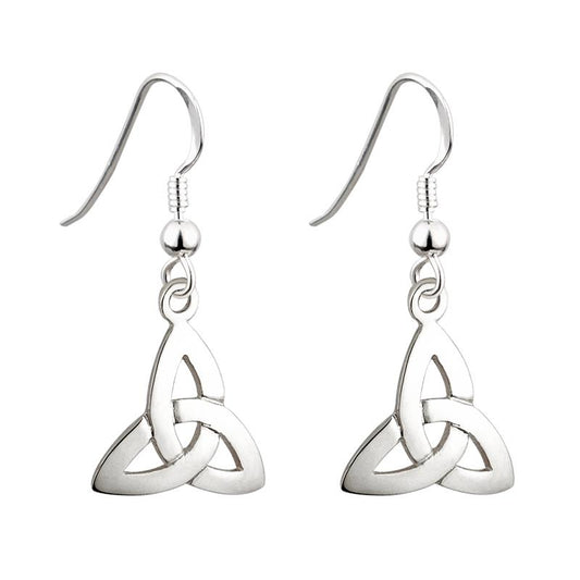 Solvar | Sterling Silver Trinity Knot Drop Earrings