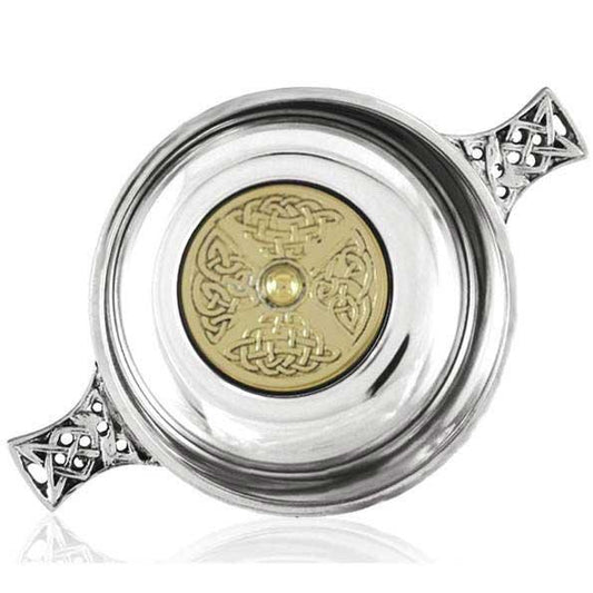 Quaich with Brass Celtic Bottom | The Scottish Company