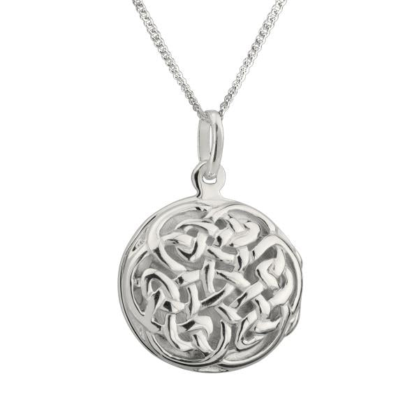 Hamilton & Young celtic knotwork silver locket | The Scottish Company