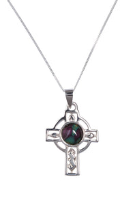 Heathergems Sterling Silver Celtic Cross pendant | The Scottish Company