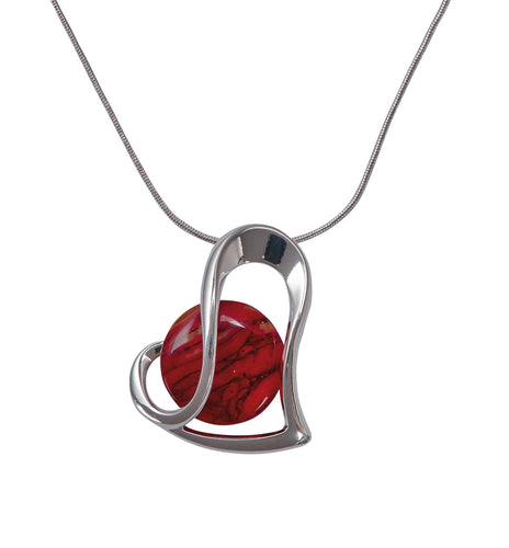 Heathergems silver-plated Floating Heart pendant | The Scottish Company
