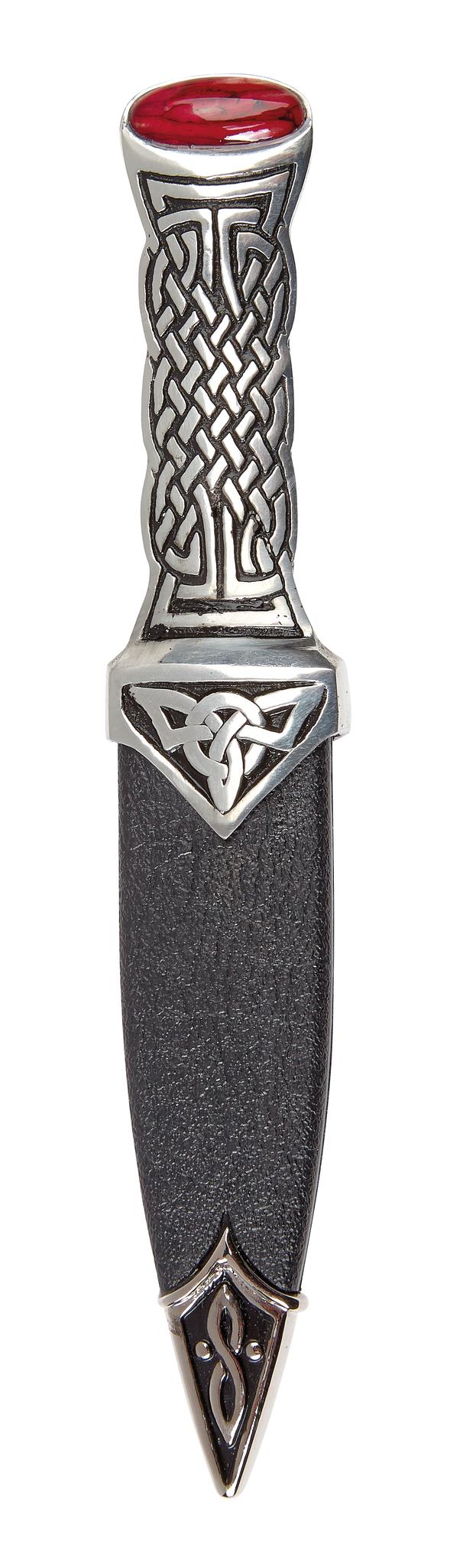 Sgian Dubh with Polished Pewter Handle | The Scottish Company