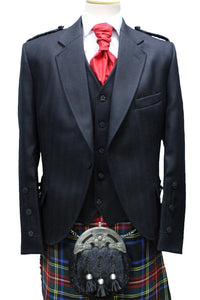 Black Clunie Kilt jacket & vest | The Scottish Company