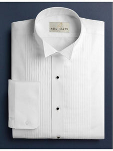Wing Tip Pleated Shirt | Slim Fit