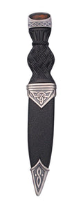 Sgian Dubh with Celtic Design in Matt Pewter | The Scottish Company