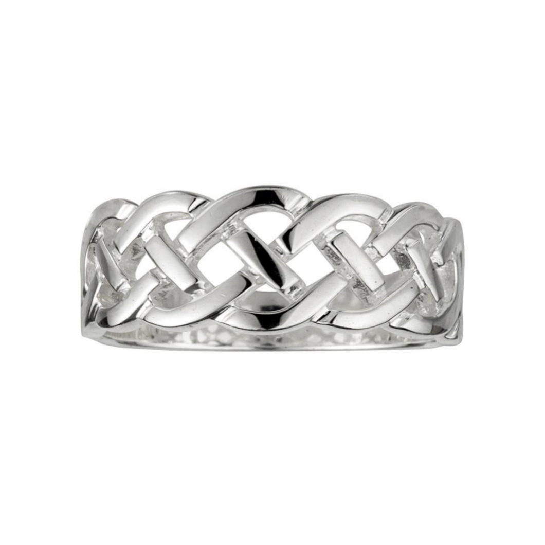 Solvar Sterling Silver Celtic weave ring | The Scottish Company