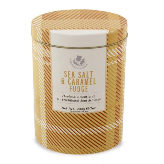 Gardiners of Scotland | Sea Salt & Caramel Fudge Tartan Tin 200g