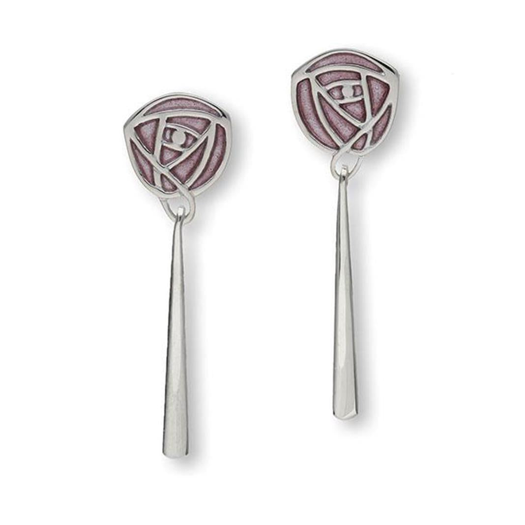 Ortak Charles Rennie Mackintosh Silver Drop Earrings | The Scottish Company | Toronto