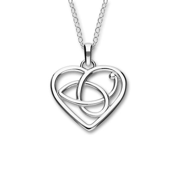 Ortak Celtic heart silver pendant | The Scottish Company