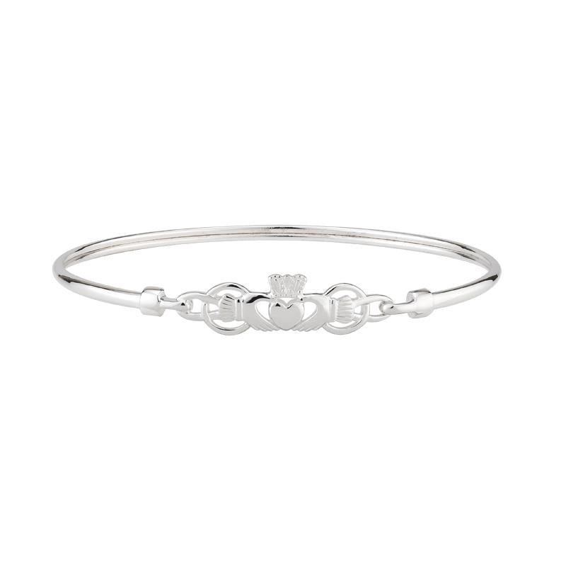 Solvar | Sterling Silver Claddagh Bangle