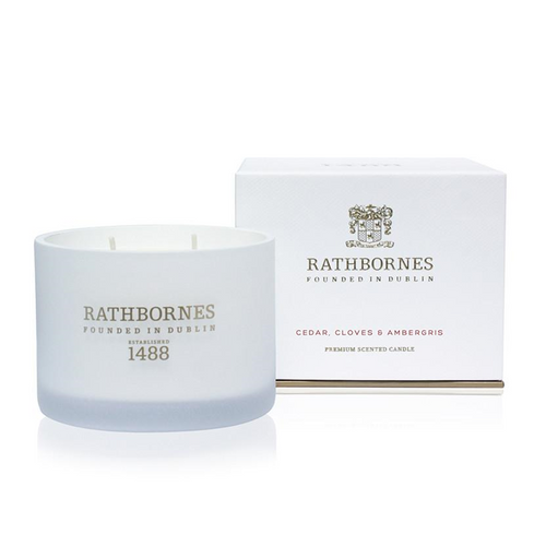 Rathbornes Cedar, Cloves & Ambergis Candle | The Scottish Company 