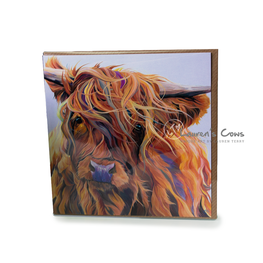 Lauren's Cows | Highland Cow Greeting Card "Scarlett"