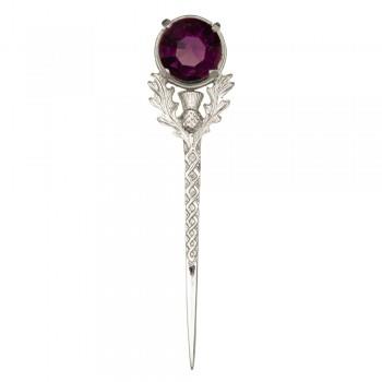 Thistle & Amethyst style kilt pin | The Scottish Company