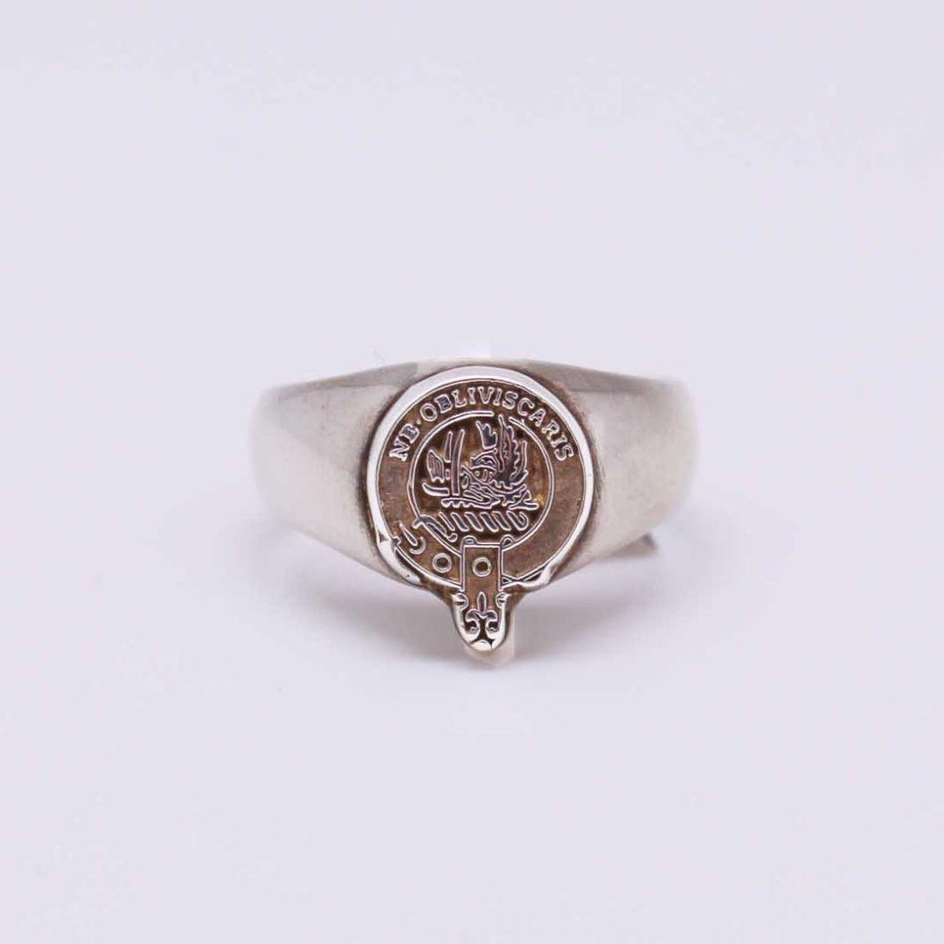 Clan Crest Sterling Silver Pinky Ring