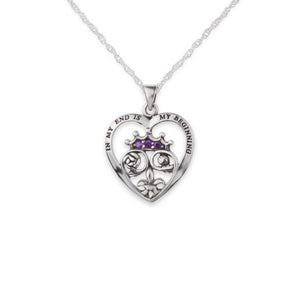 Mary, Queen of Scots inspired silver heart pendant | The Scottish Company