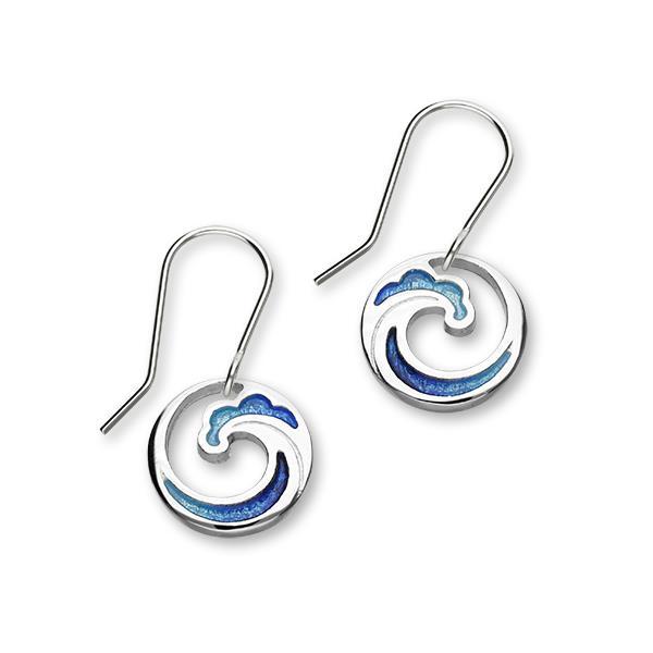 Ortak silver & enamel coastal earrings | The Scottish Company