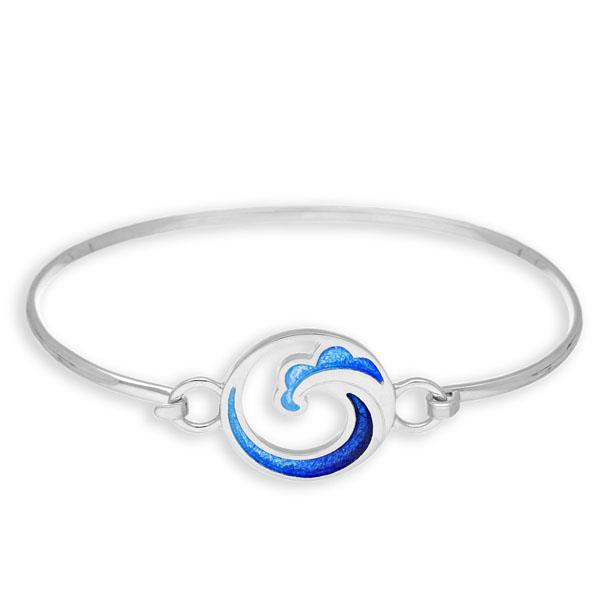 Ortak silver & enamel coastal bangle | The Scottish Company