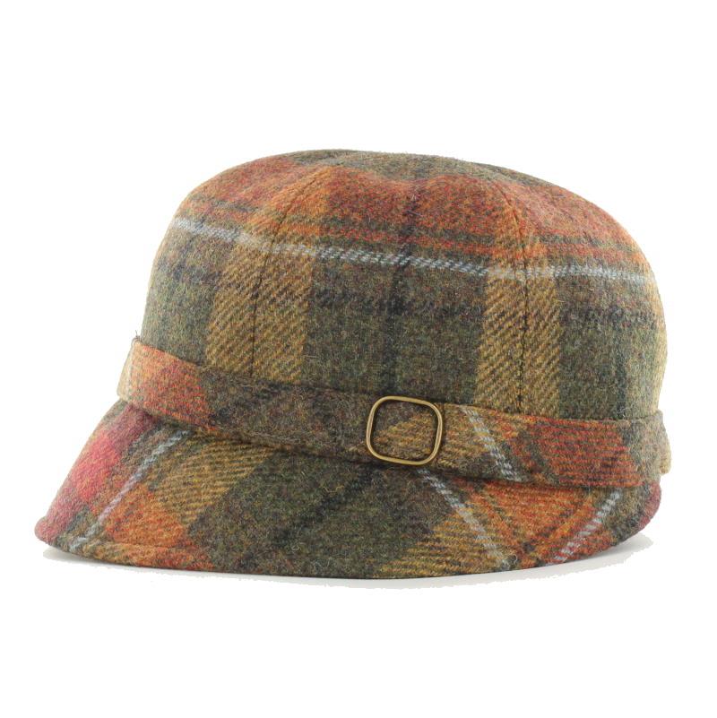 Mucros Weavers Flapper Hat Orange Plaid | The Scottish Company