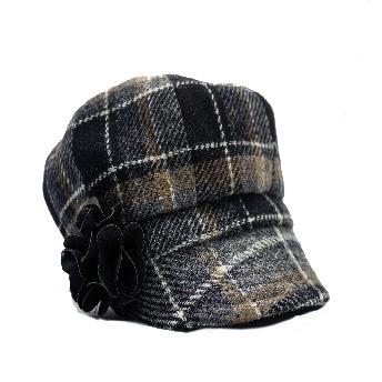 Mucros Weavers Newsboy Grey Plaid | The Scottish Company