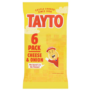Tayto Cheese & Onion Crisps 6 Pack | The Scottish Company