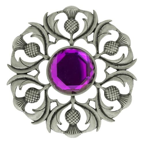 Plaid Pin | Scottish Thistle - Antique Pewter finish