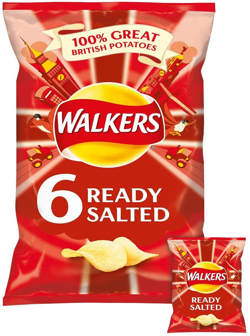 Walker's | Ready Salted Crisps 6 Pack