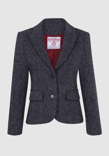 Bucktrout | Tammy Harris Tweed Cropped Jacket - Charcoal