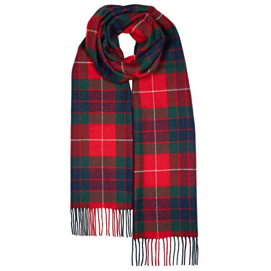 Lochcarron | Darwin Oversized Tartan Lambswool Scarf - Fraser Red Modern