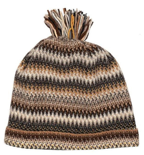 Lochcarron | Zig Zag Knitted Wool Hat – Havana