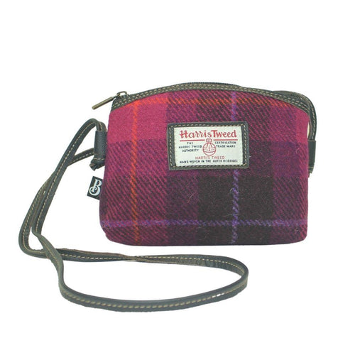 Bucktrout | Harris Tweed Jura Cross-Body Handbag - Cerise