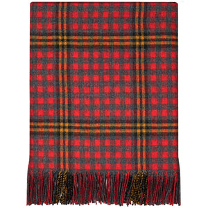 Lochcarron Red Red Rose tartan lambswool blanket | The Scottish Company