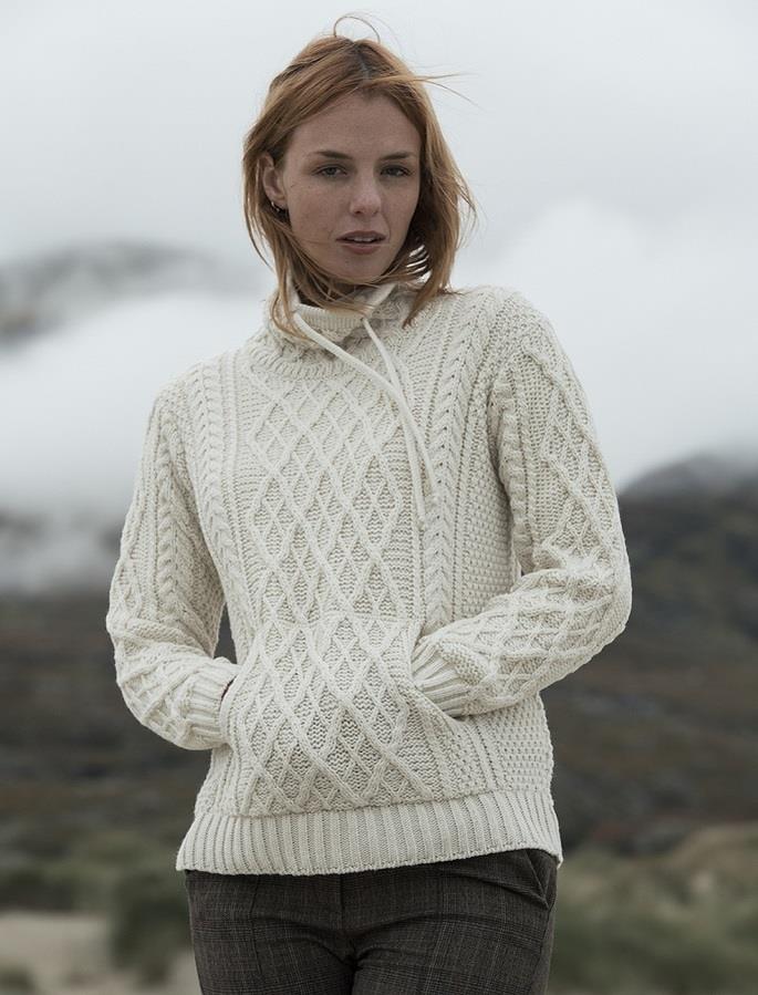 Aran Woollen Mills Cable Knit Sweater 100% Irish Wool Jumper Made