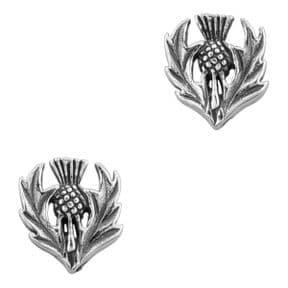 Thistle Stud Silver Earrings | The Scottish Company