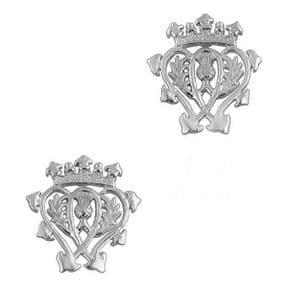 Luckenbooth Silver Stud Earrings | The Scottish Company