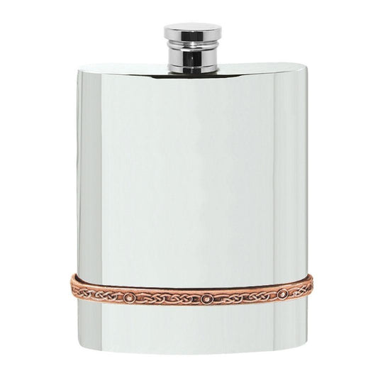 Polished lead-free pewter Hip flask | The Scottish Company