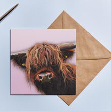 Lauren's Cows Highland Bull Chieftan Greeting Card | The Scottish Company