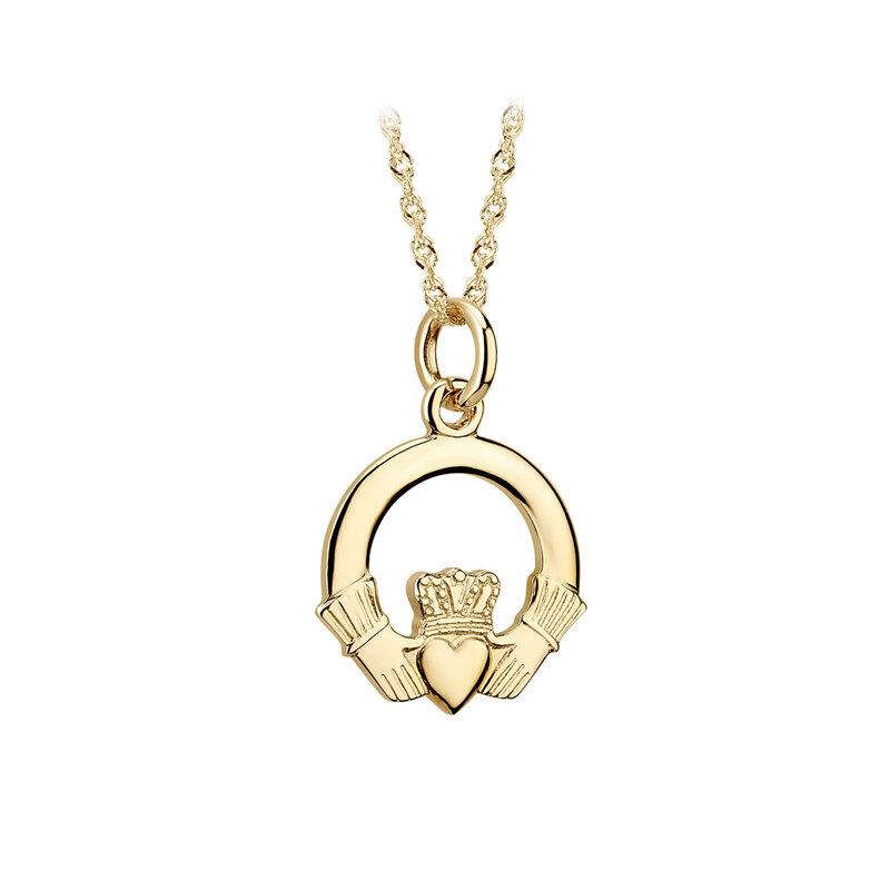 Solvar 10k gold Claddagh Pendant | The Scottish Company