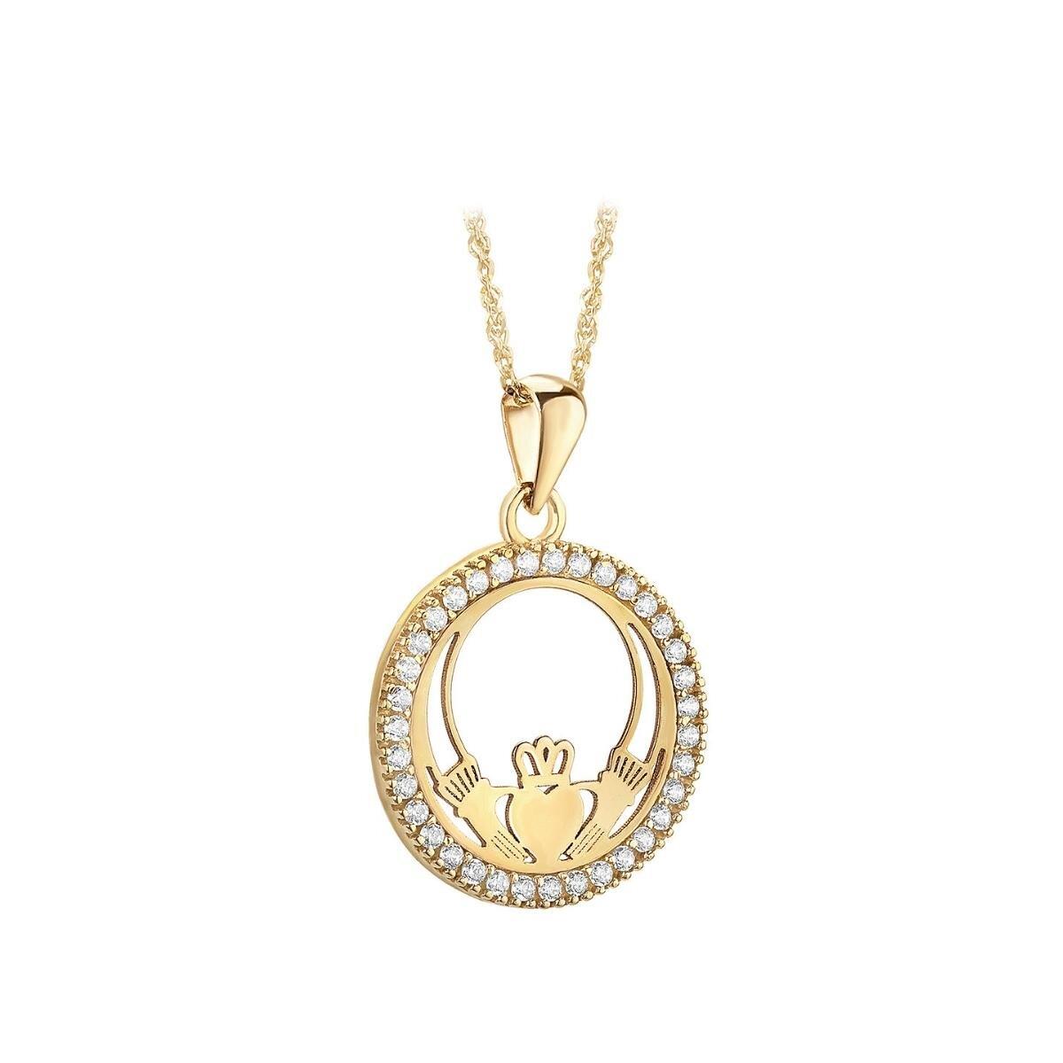 Solvar | 10k Gold Claddagh Pendant